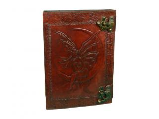 Celtic Leather Fairy Moon Book of Shadows Latch Spells Journal Pentacle Wicca Book Classic design india made