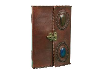  Leather C- Lock Two Stone Craft Paper Blank Diary Journal Handmade Beautiful Eco-friendly Note Book