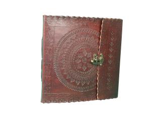Notebook Valentines Day Gifts Leather Bound Diary Journal Personal Notebook Hand Embossed with a Lock 120 Unlined Eco-friendly Pages