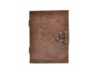 Leather Journal New Genuine Handmade Round Steampunk Tree Of Life Journal Notebook 120 Pages