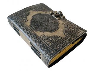 Antique Handmade Deckle Edge Paper Leather Sketchbook Book Of Charmed Spell Mandala Embossed Vintage Leather Journal 240 Pages In Antique Black Charcoal