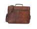 Men Briefcase Goat Leather Laptop Shoulder Bag Office Messenger Tote