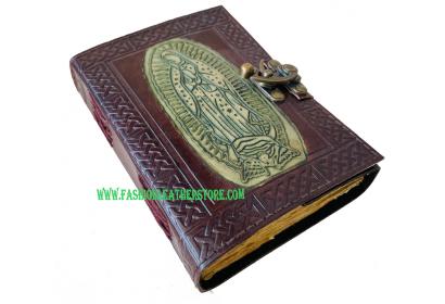 The Mummy EGYPTIAN EMBOSSED Book Of Shadows GREEN Antique Leather Bound Journals Writing Notebook Sketchbook Journal Deckle Edges Diary Journal