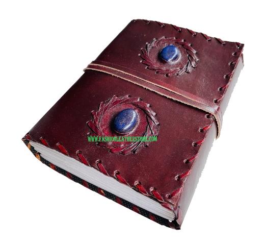 stone leather journal personalize Classic Leather strap Hardcover Diary vintage leathers journal blank book