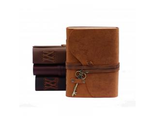 Journals Notebook - For Him & Her Handmade Leather Bound Key Lock