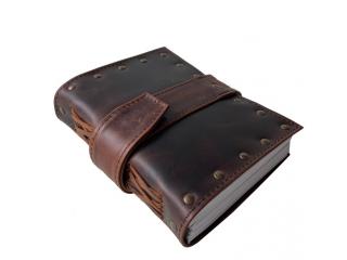 Leather Journal Bound With Belt Wrap Antique Handmade Writing Book