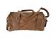 Men's Genuine Leather Travel duffle  Brown Crazy horse leather Weekend Bag