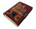 Book Of Shadows Leather Journal with Semi Precious Stone Lock Closure 200 pages Antique Deckle Edge Paper Grimoire Journal