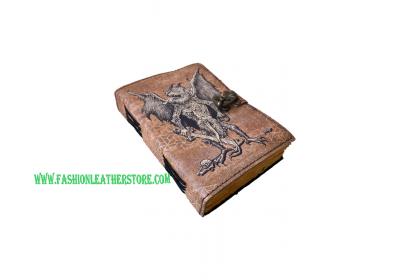 Dragon With Face Printed Blank Spell Book Of Shadows Journal With Lock Vintage Handmade Pr