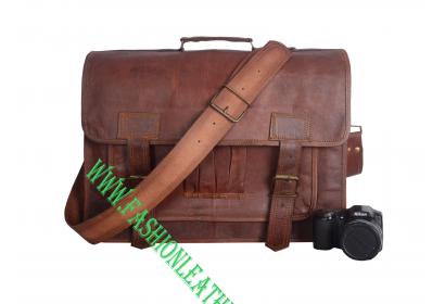 Leather Messenger Real Goat Briefcase bag
