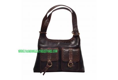 Wholesale Women Fashion Solid Color Large Capacity Genuine Leather Bag