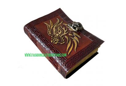 Vintage Leather Journal 240 Sketchbook Book Of Charmed Spell Celtic Dragon Antique Handmad