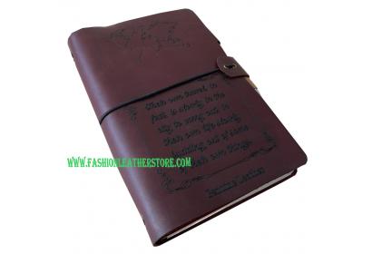 Genuine Vintage Handmade Leather Journal World Map Wholesaler Soft Leather Journal Pen Hol