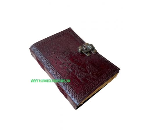 Women Face Large Book Wholesaler Gifts Celtic Vintage Leather Journal For Writing Wiccan B