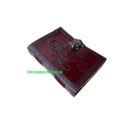 Large Book Wholesaler Gifts Celtic Octopus Vintage Leather Journal For Writing Wiccan