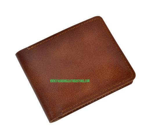 Newest Mens Hunter Leather Bifold Card Wallet Fashion Purse Genuine Leather Men's Wallet