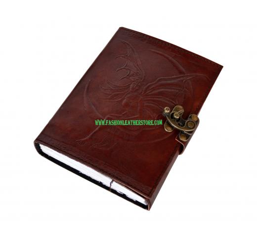 Leather Fairy Moon Book of Shadows Latch Spells Journal Pentacle Wicca ...