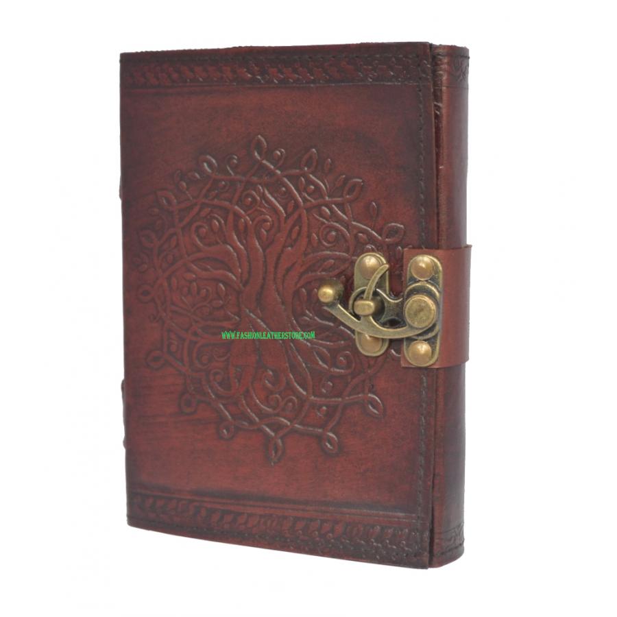 Leather Vintage Antique Look Genuine Bound Stone Journal Diary ...